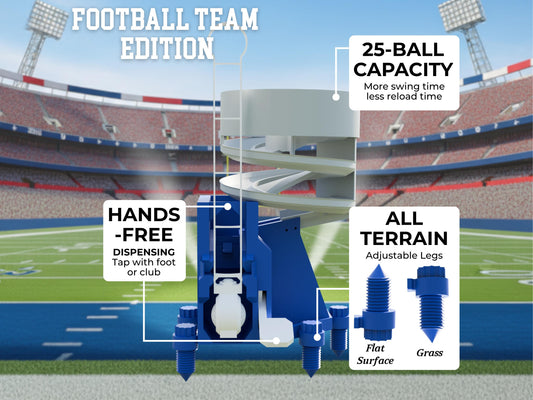 Football-Team Golf Ball Dispenser