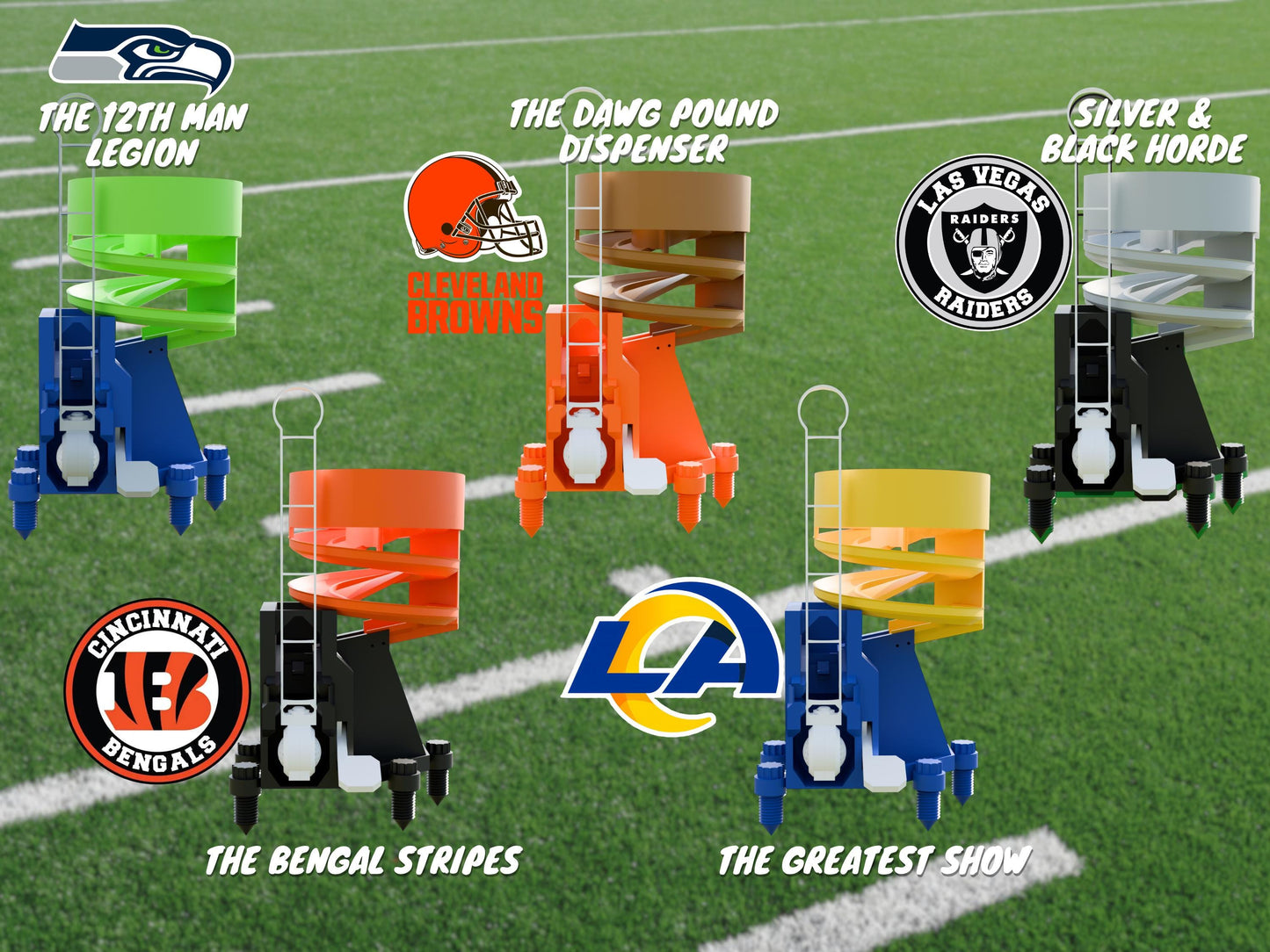 Football-Team Golf Ball Dispenser